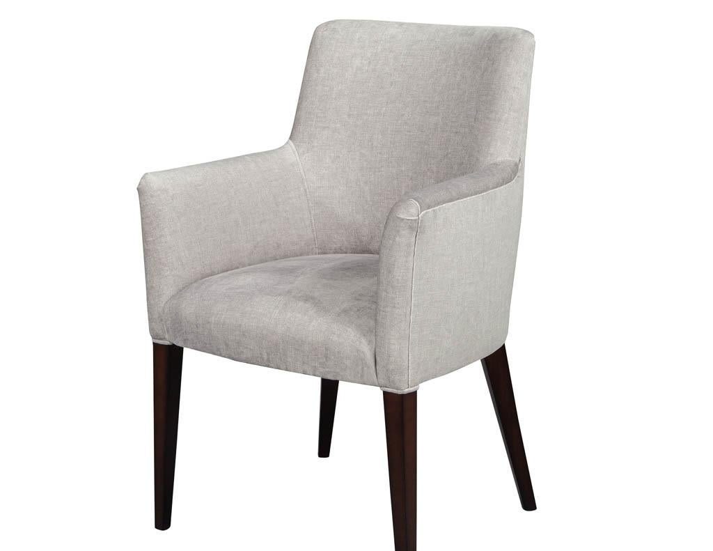 Set of 8 Custom Modern Dining Chairs For Sale 2