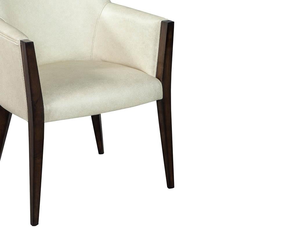 Set of 8 Custom Modern Leather Dining Chairs by Carrocel 3
