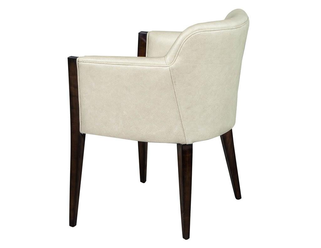 Canadian Set of 8 Custom Modern Leather Dining Chairs by Carrocel