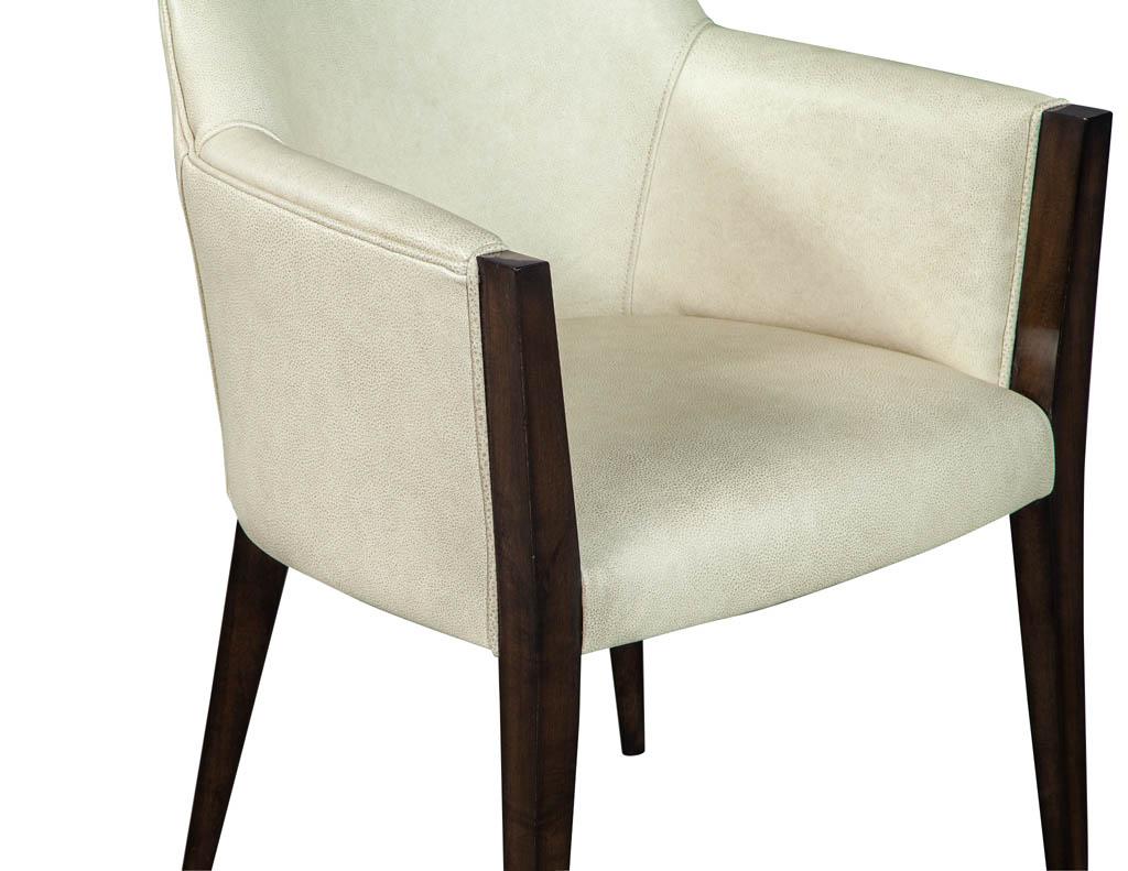 Set of 8 Custom Modern Leather Dining Chairs by Carrocel 1