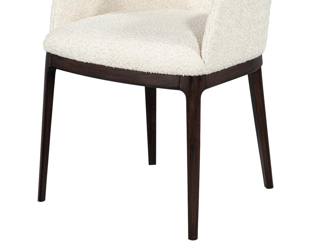Set of 8 Custom Reece Dining Chairs in Boucle Fabric by Carrocel in vendita 6