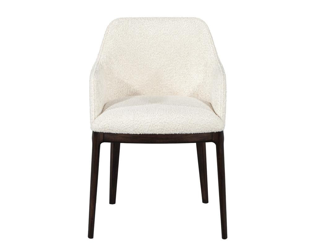 Set of 8 Custom Reece Dining Chairs in Boucle Fabric by Carrocel in vendita 1