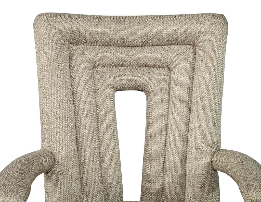 Set of 8 Custom Textured Dining Chairs by Carrocel 8