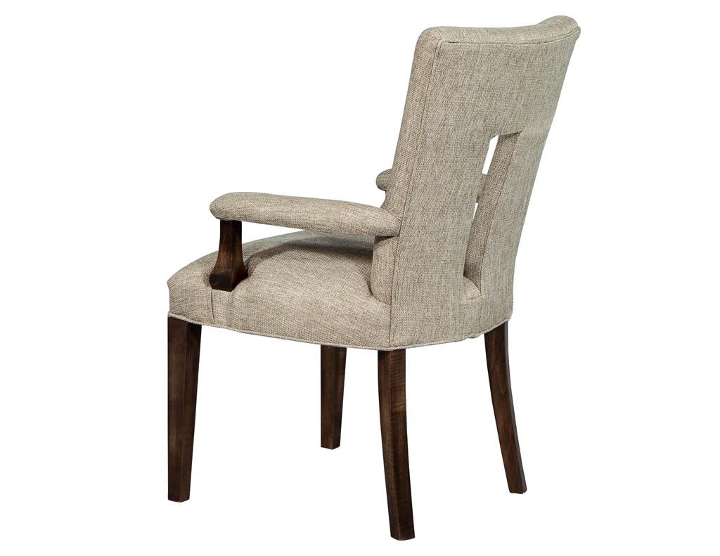 Set of 8 Custom Textured Dining Chairs by Carrocel In New Condition In North York, ON