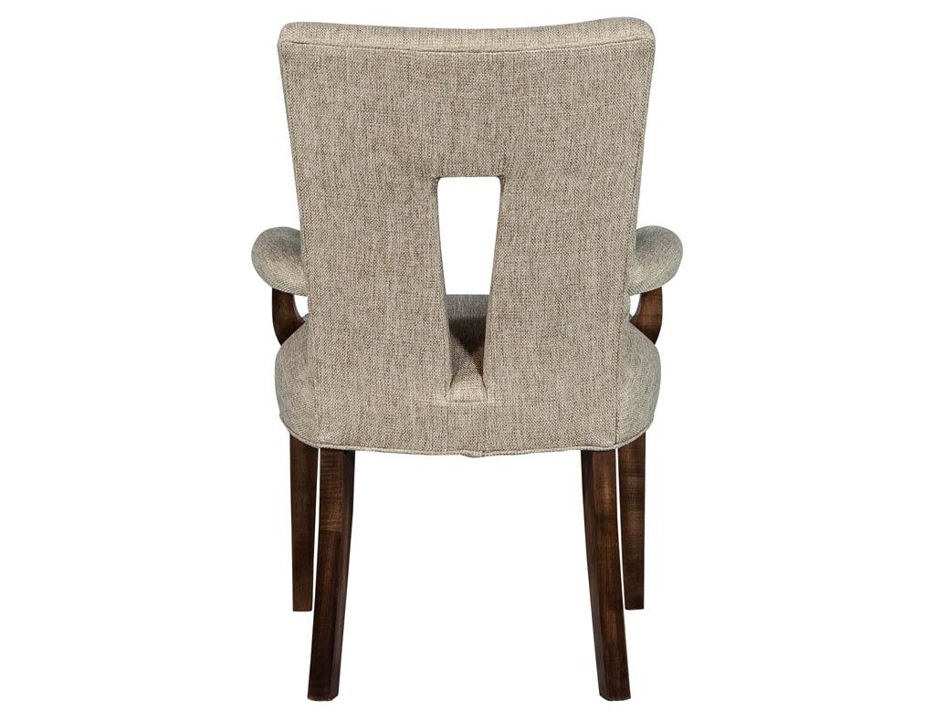 Contemporary Set of 8 Custom Textured Dining Chairs by Carrocel