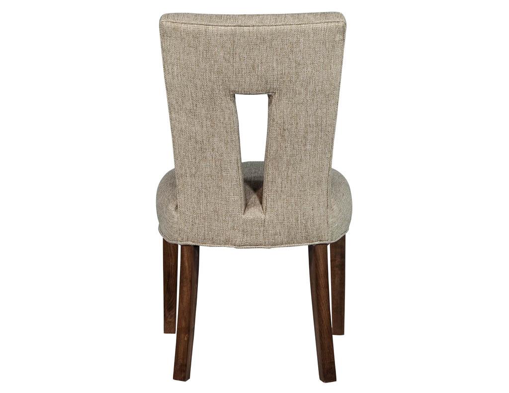 Fabric Set of 8 Custom Textured Dining Chairs by Carrocel