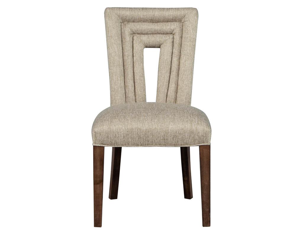 Set of 8 Custom Textured Dining Chairs by Carrocel 1