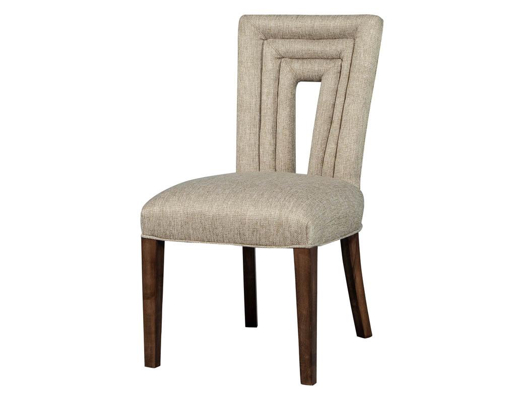 Set of 8 Custom Textured Dining Chairs by Carrocel 2