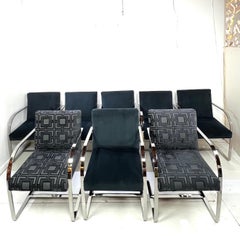 Set of 8 Cy Mann Flat Bar Brno Style Armchairs