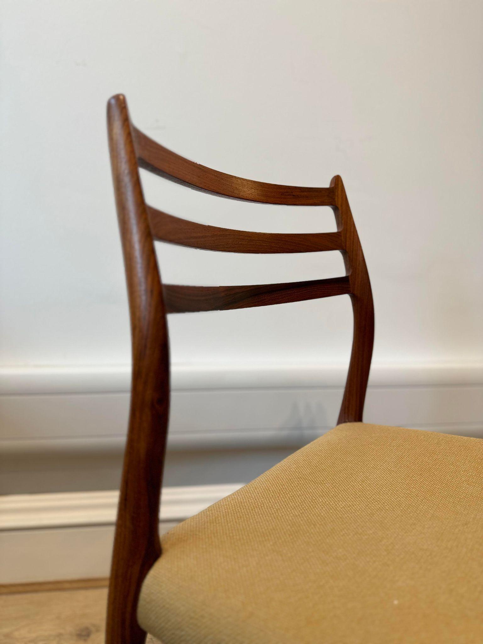  Set Of 8 Danish Dining Chairs by Niels Otto Møller, 1950's For Sale 4