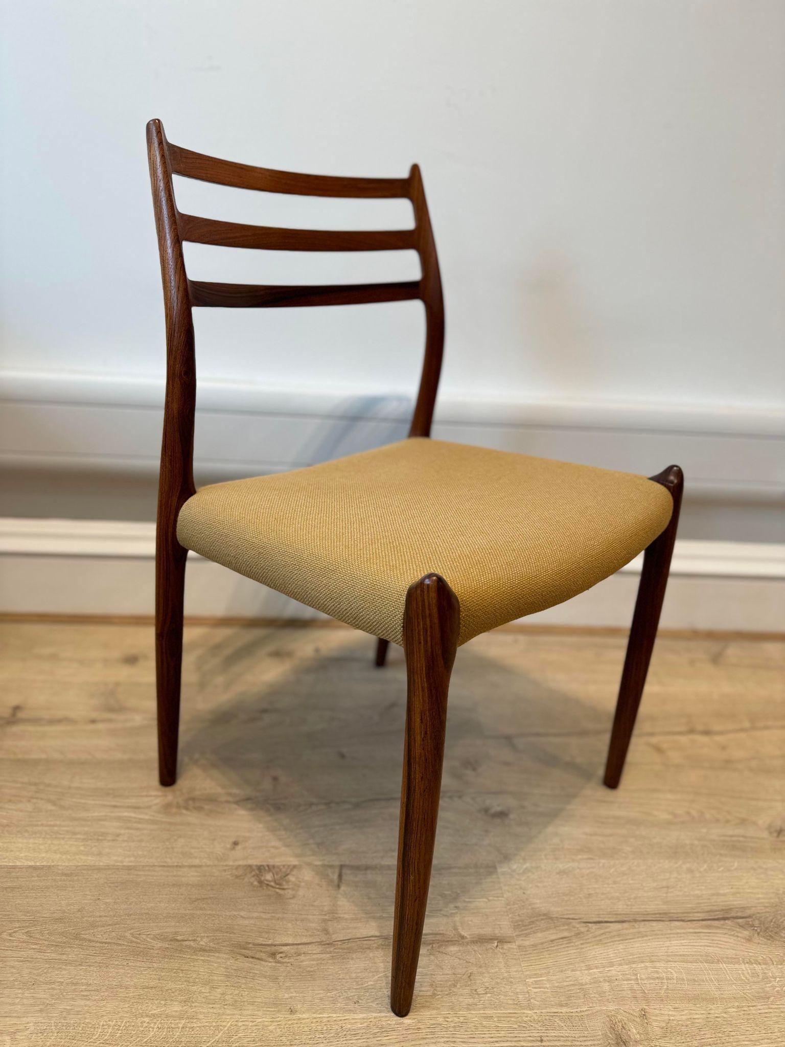  Set Of 8 Danish Dining Chairs by Niels Otto Møller, 1950's For Sale 5