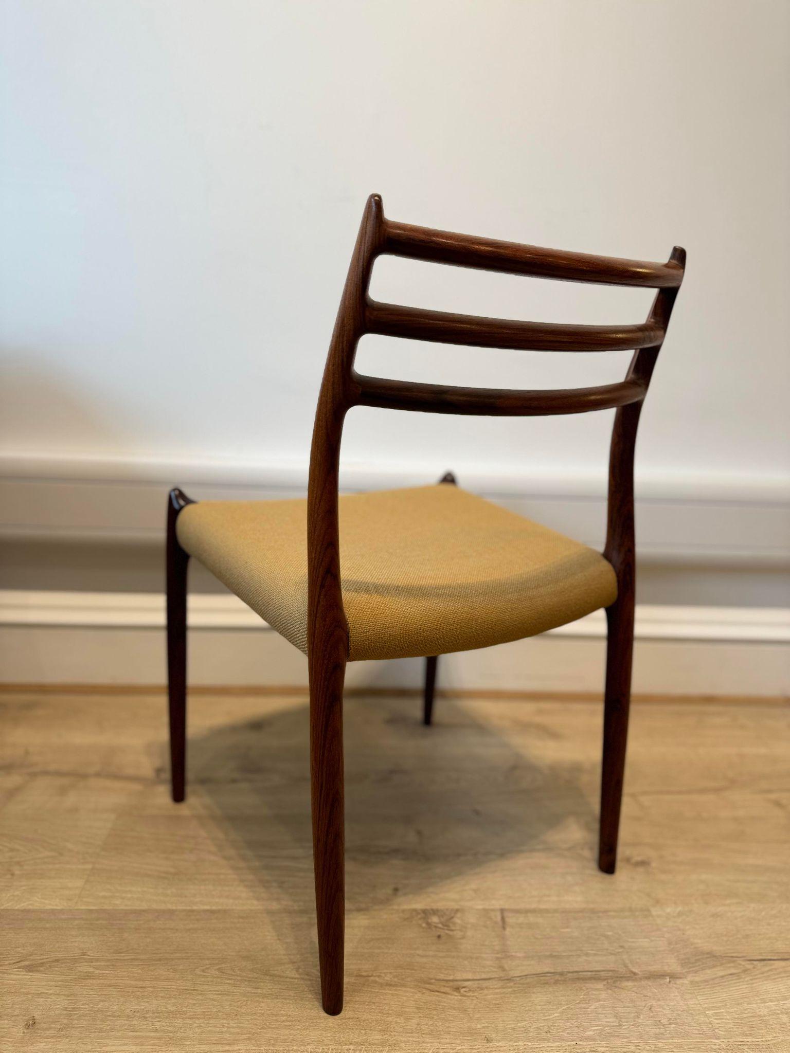  Set Of 8 Danish Dining Chairs by Niels Otto Møller, 1950's For Sale 2