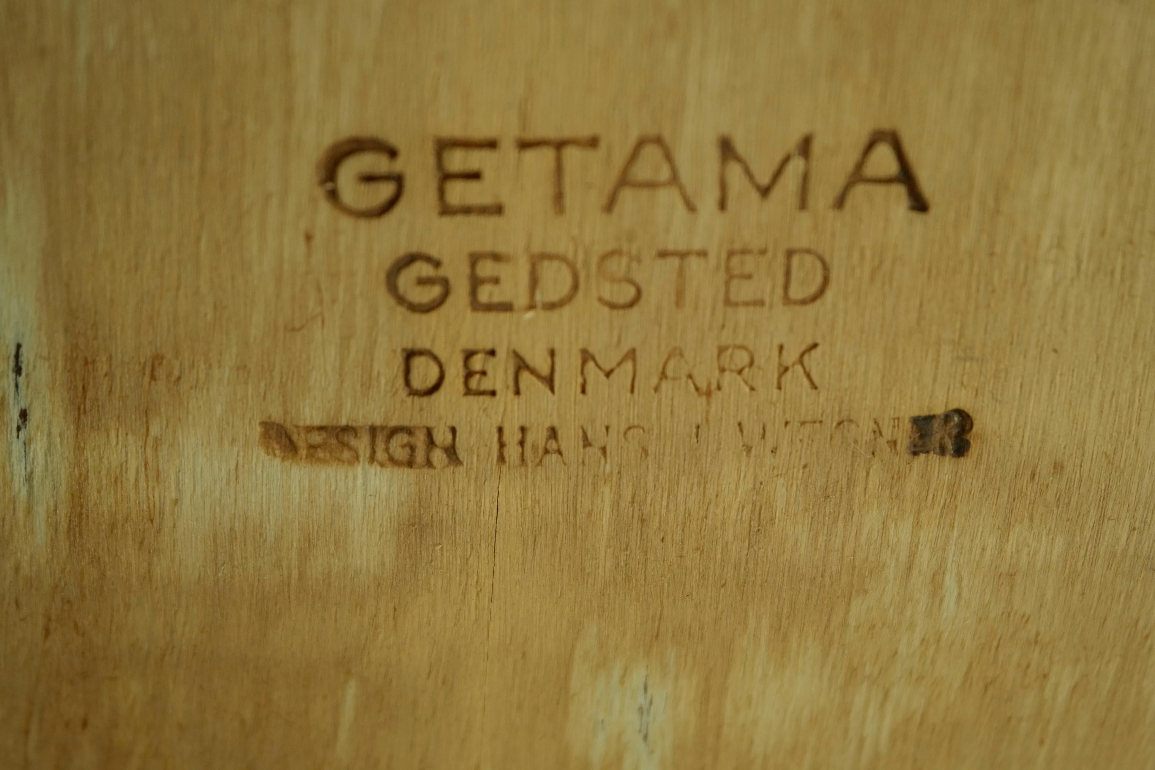 Set of 8 Danish Hans Wegner Oak Dining Chairs for GETAMA 3