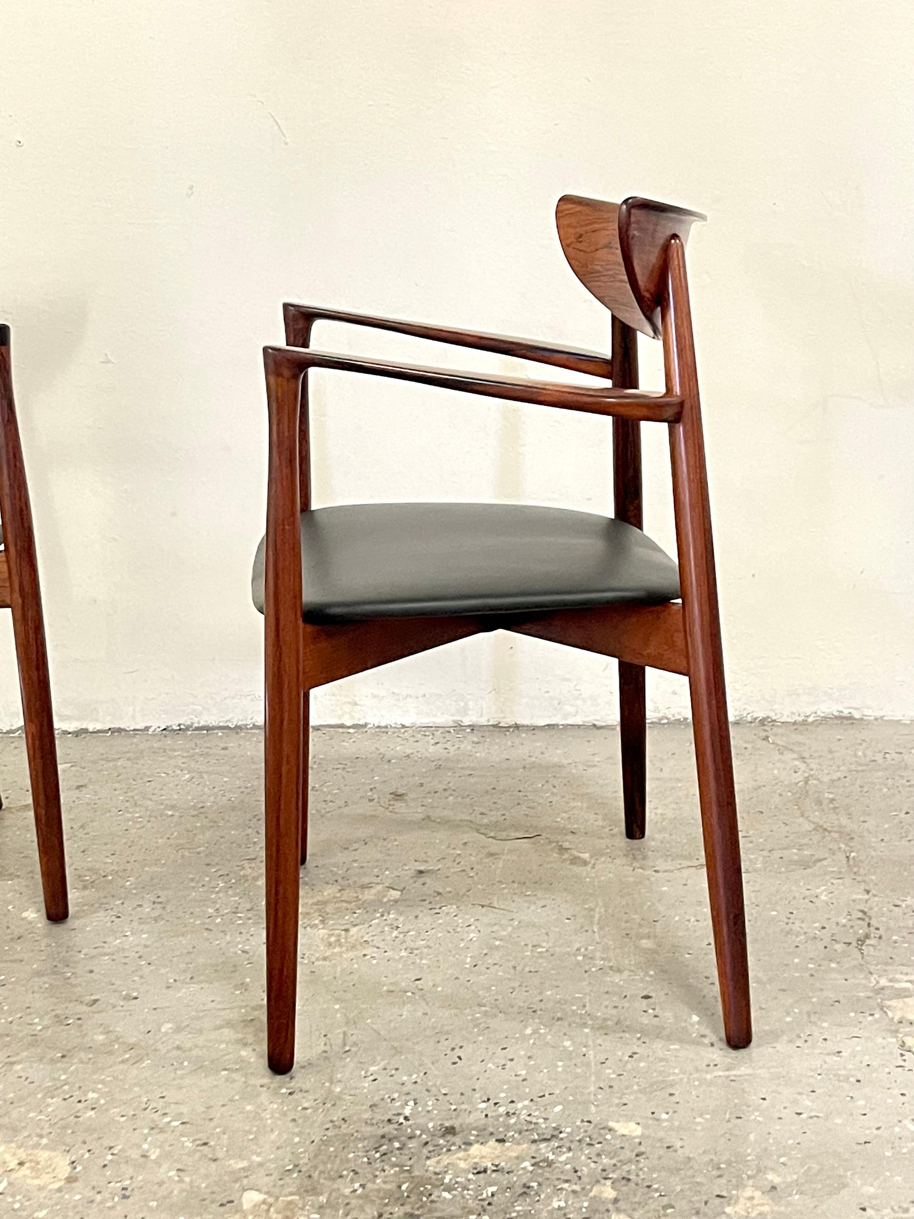 Set of 8 Danish Mid-Century Modern Ostergaard for Moreddi Rosewood Dining Chairs 4