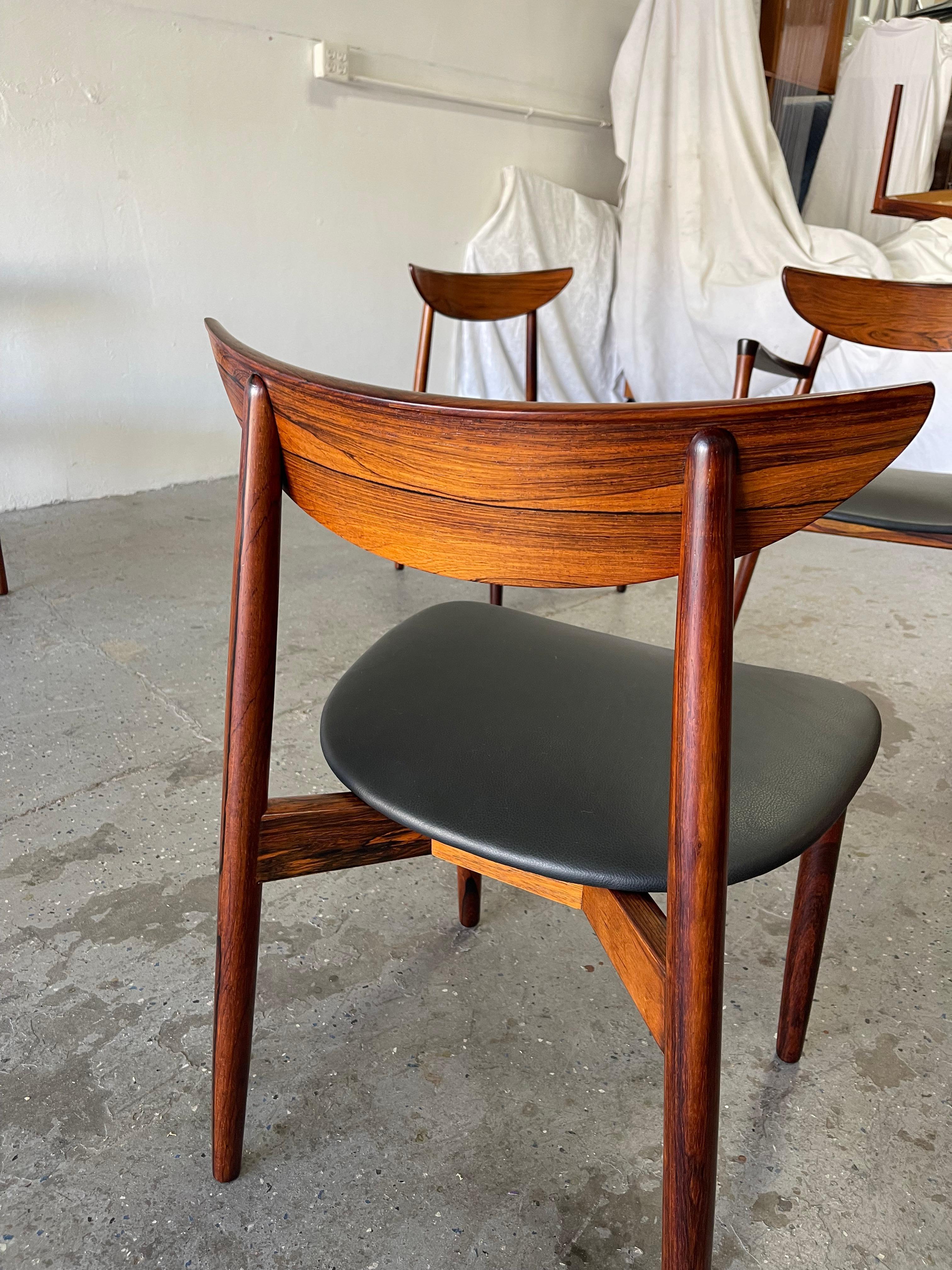 Set of 8 Danish Mid-Century Modern Ostergaard for Moreddi Rosewood Dining Chairs In Excellent Condition In Las Vegas, NV