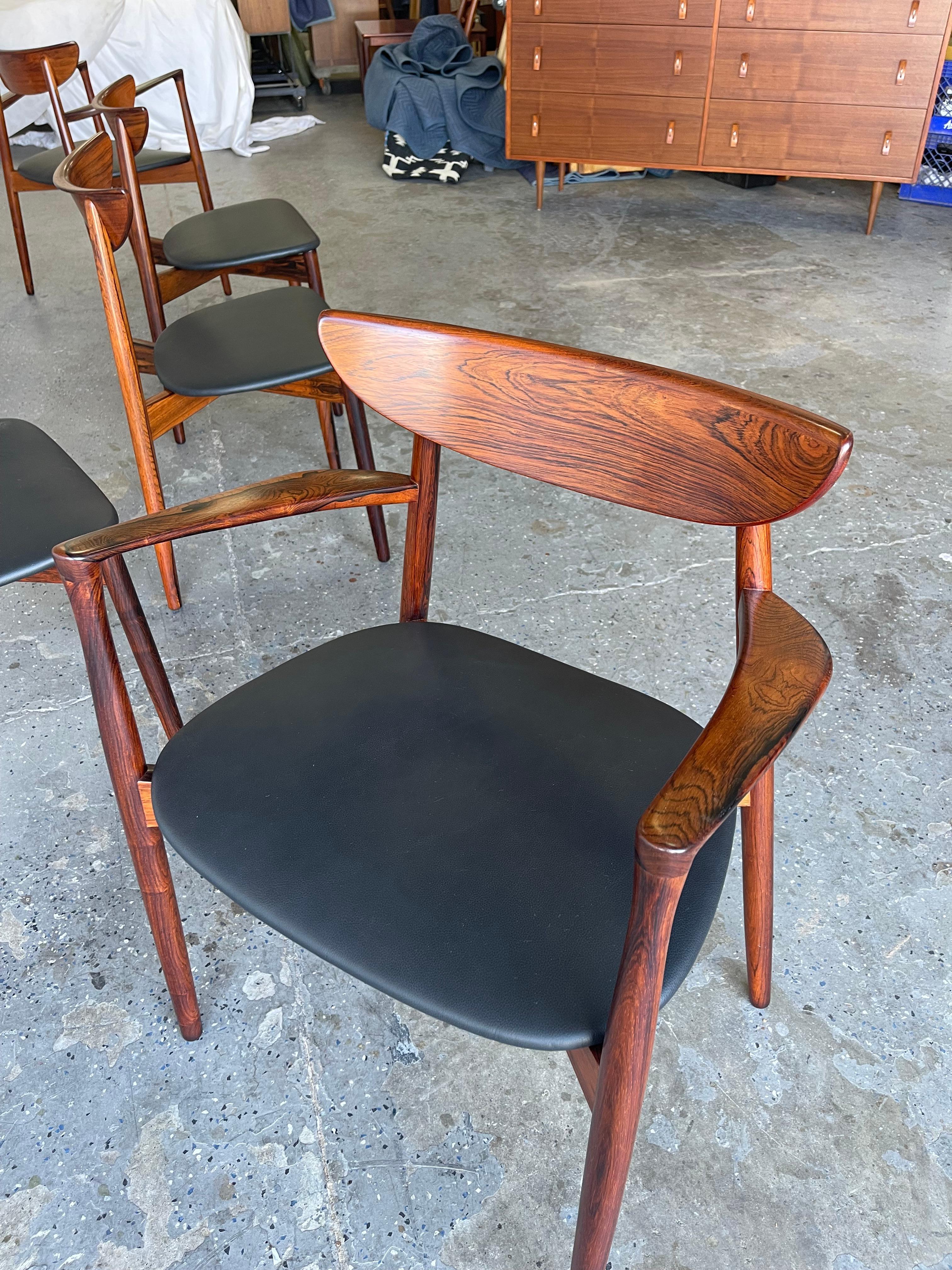 Set of 8 Danish Mid-Century Modern Ostergaard for Moreddi Rosewood Dining Chairs 1
