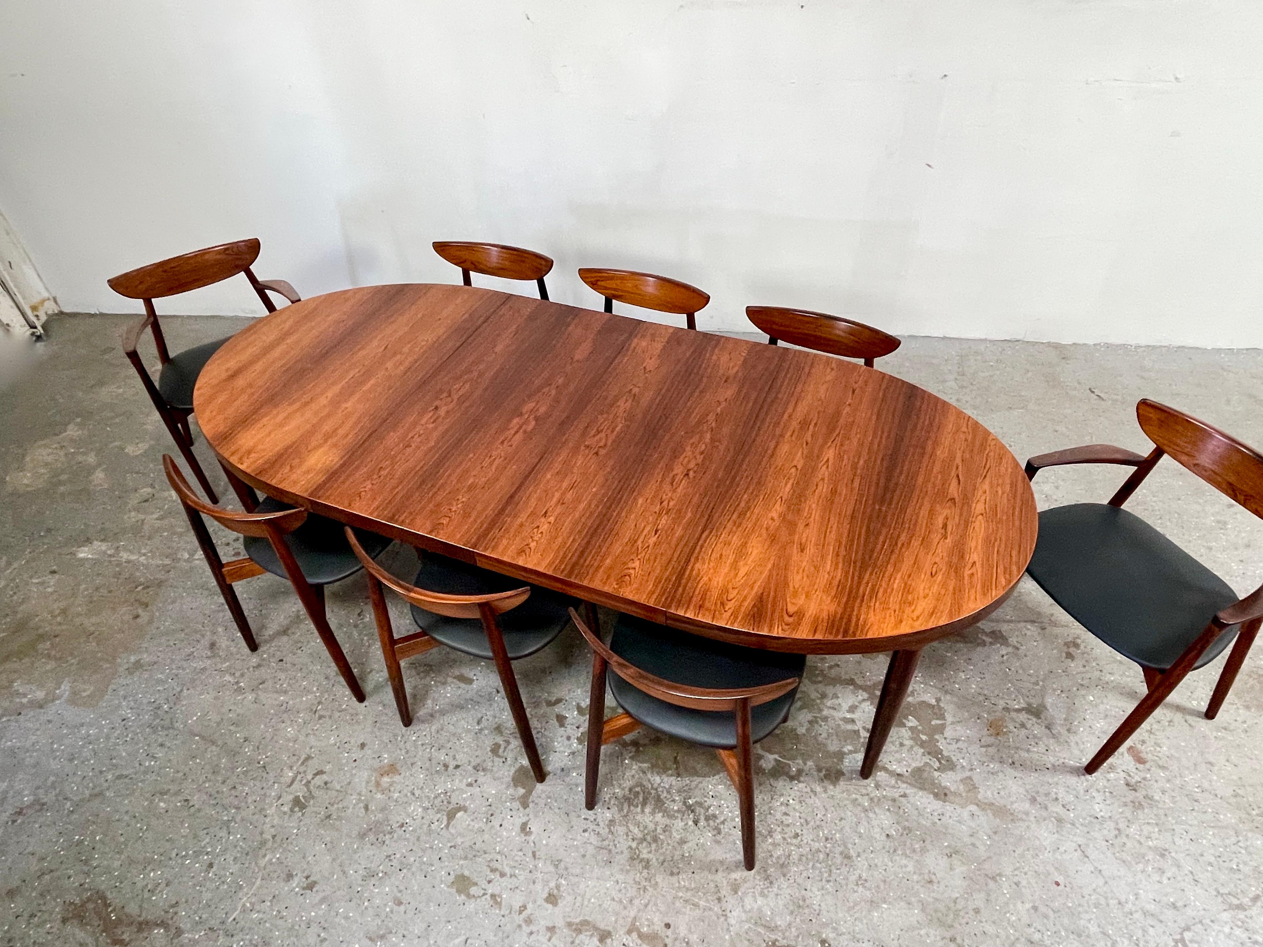 Set of 8 Danish Mid-Century Modern Ostergaard for Moreddi Rosewood Dining Chairs 2