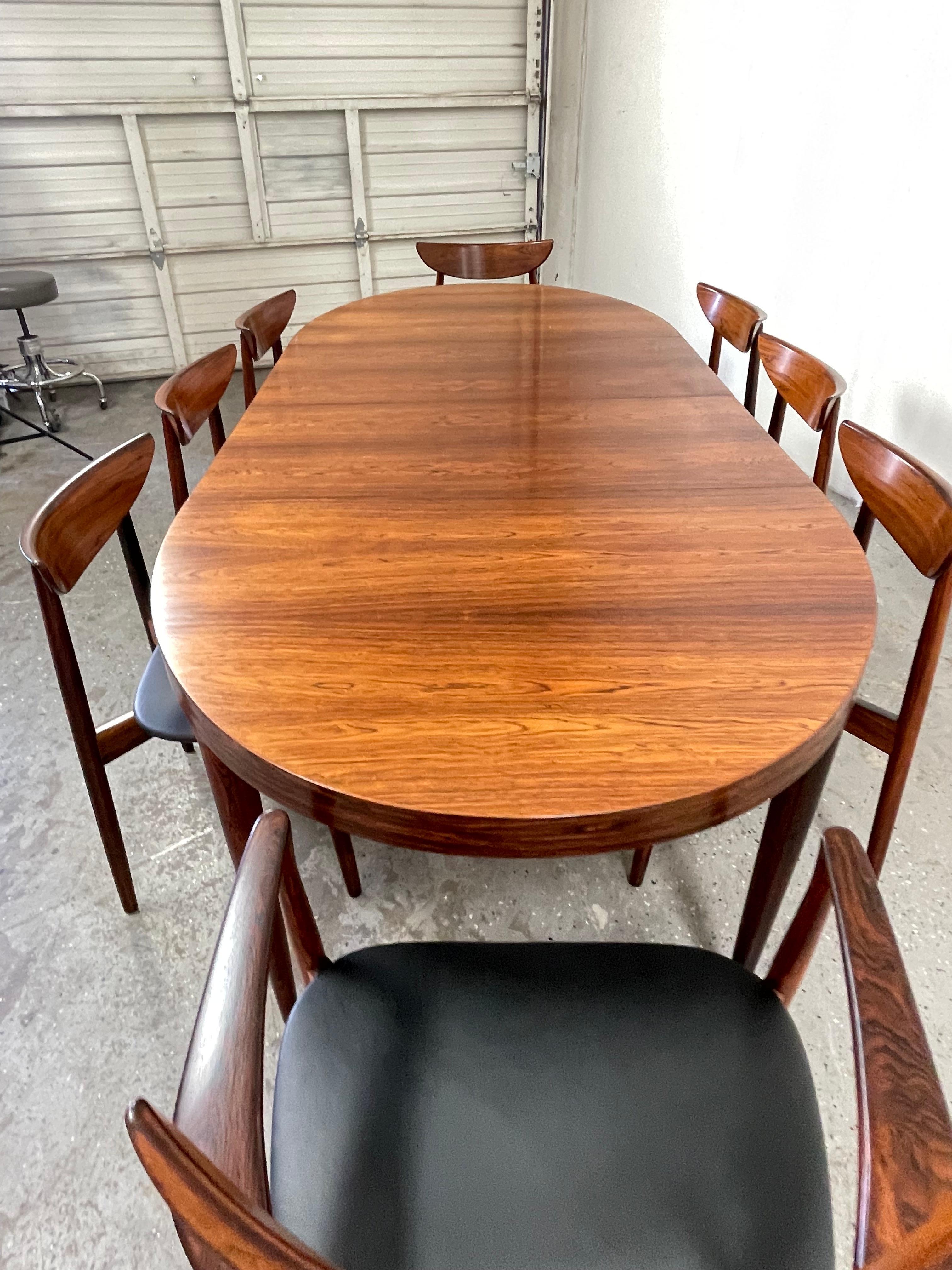 Set of 8 Danish Mid-Century Modern Ostergaard for Moreddi Rosewood Dining Chairs 3