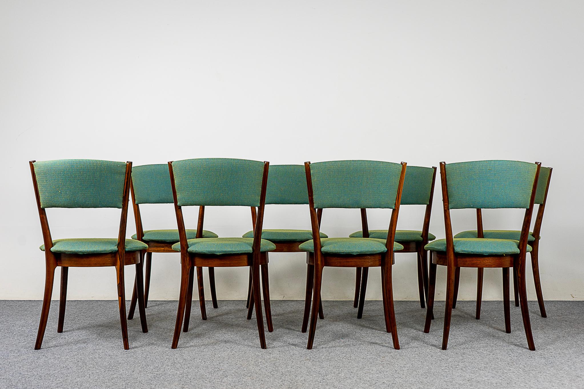 Set of 8 Danish Mid-Century Modern Rosewood Dining Chairs For Sale 5