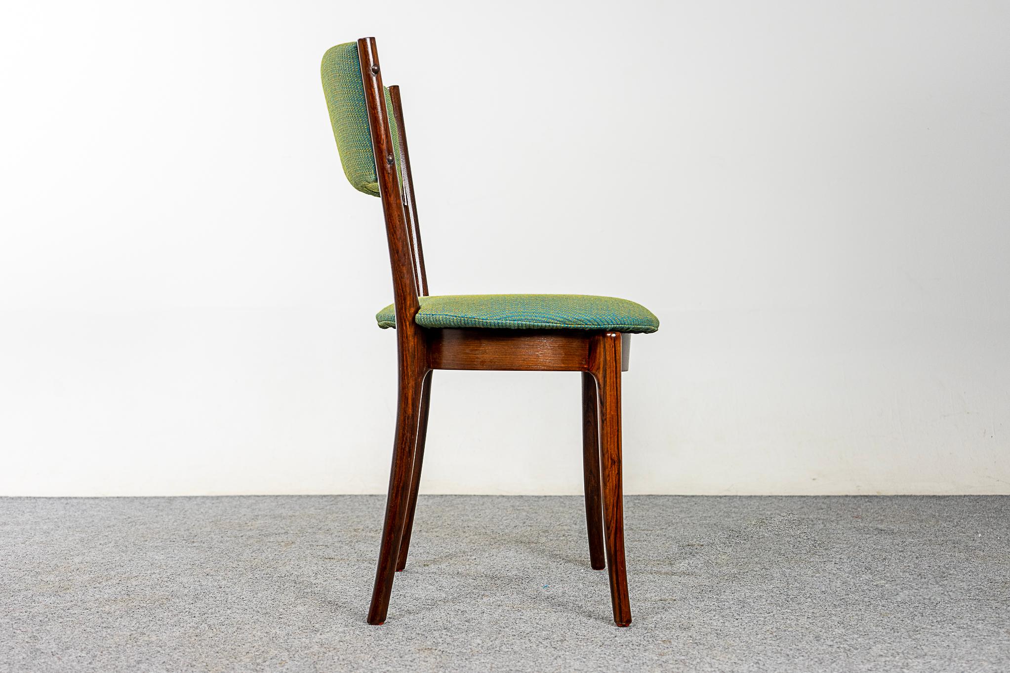 Hardwood Set of 8 Danish Mid-Century Modern Rosewood Dining Chairs For Sale