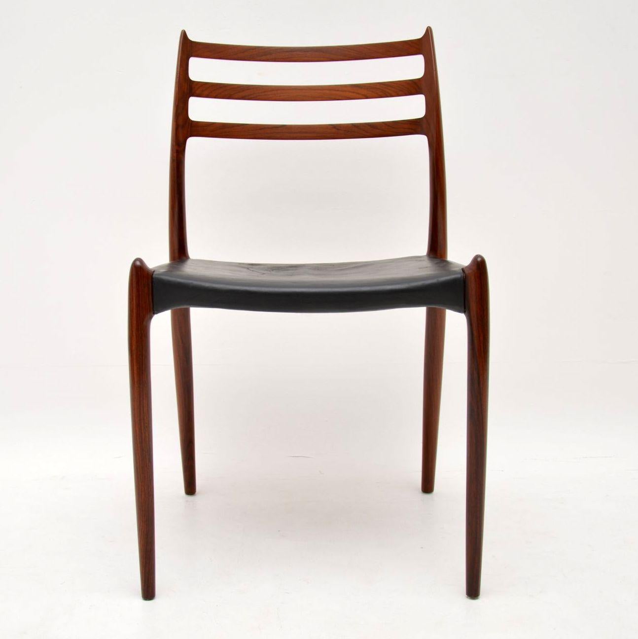 Mid-20th Century Set of 8 Danish Model 78 Dining Chairs by Niels Moller
