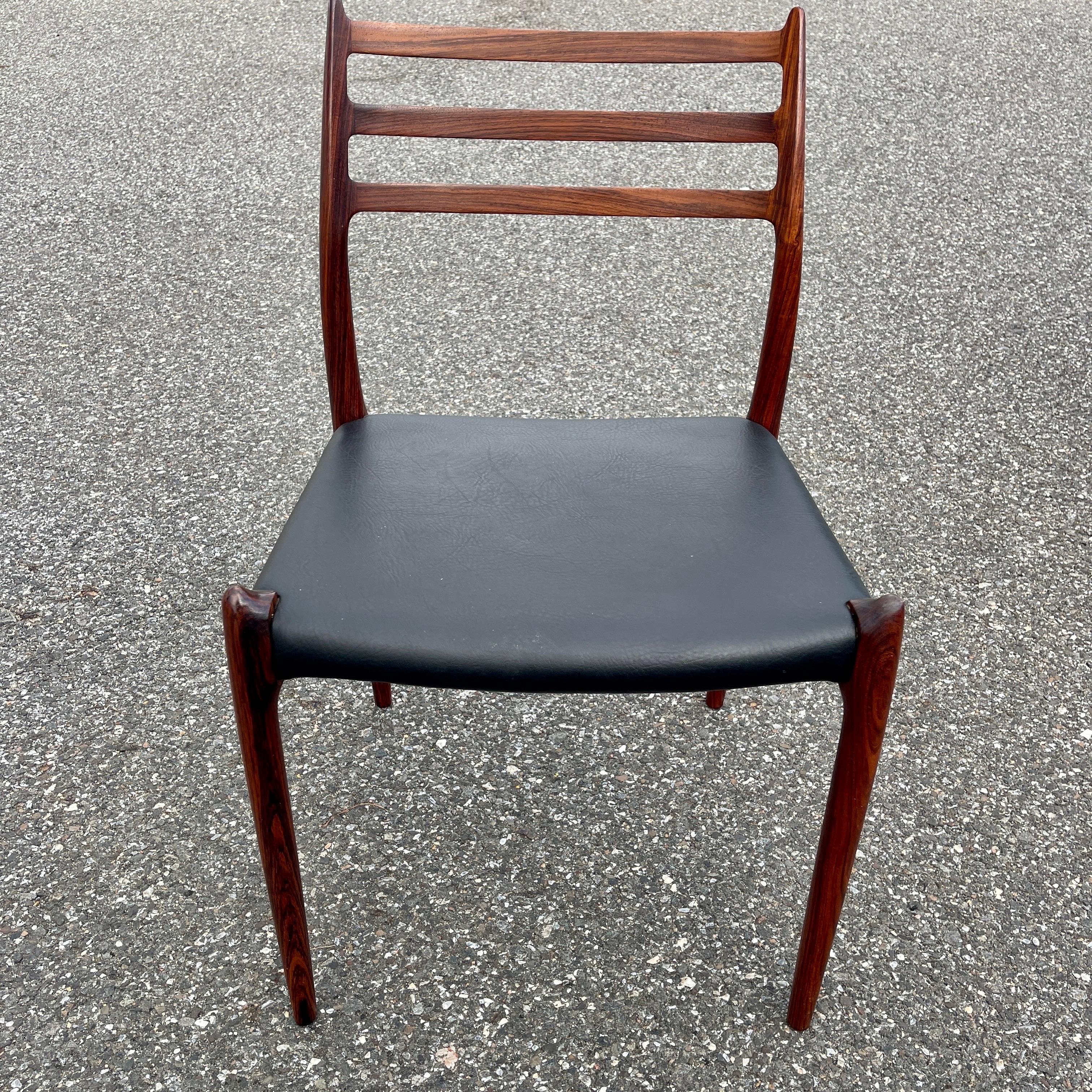 Set of 8 Danish Model 78 Rosewood Dining Chairs, by Niels O. Møller  10