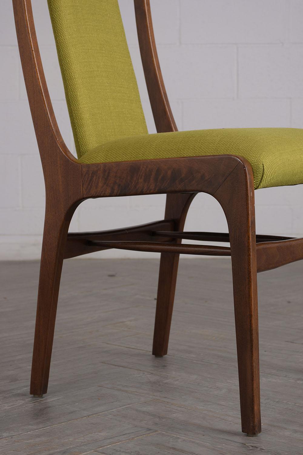 Fabric Set of 8 Danish Modern Dining Chair