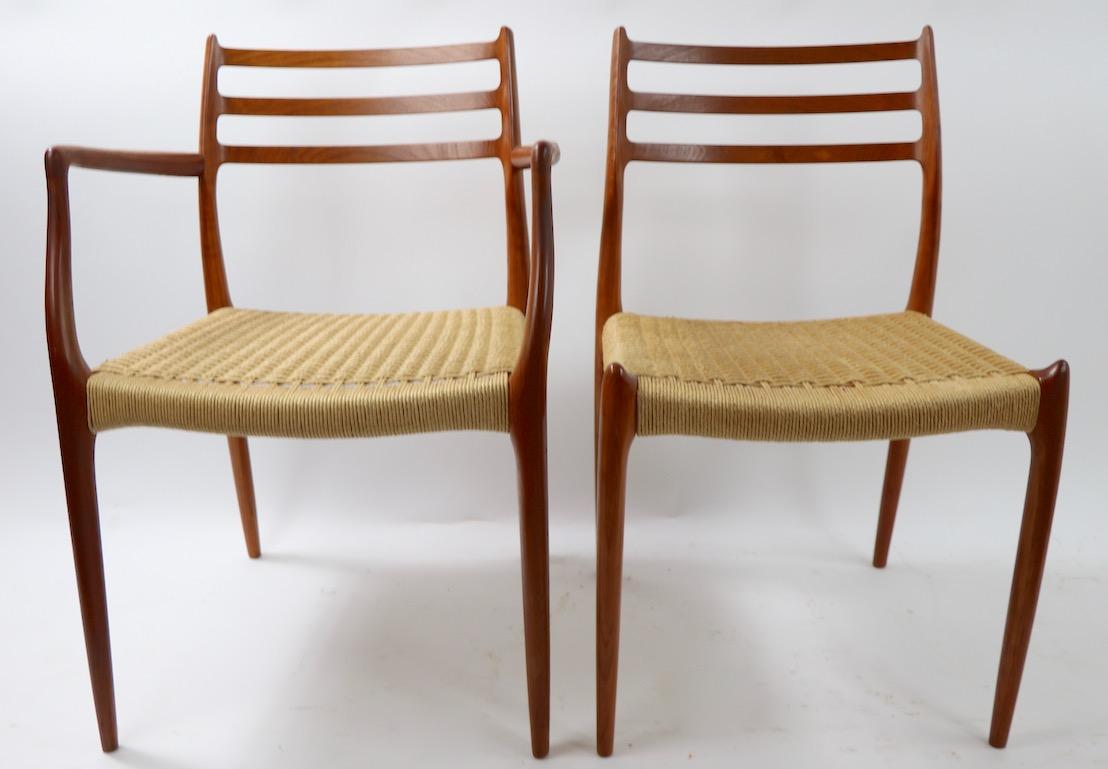Set of 8 Danish Modern Dining Chairs by Neils O. Moller for Jl. Moller 2