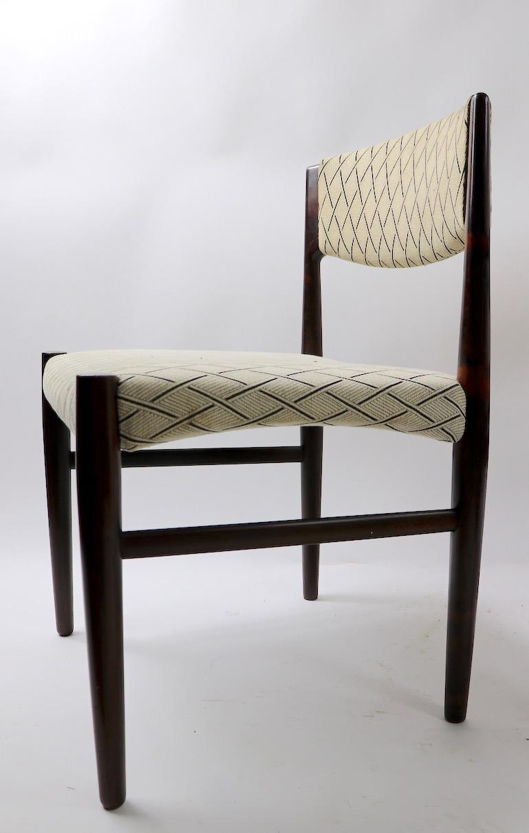 Set aus 8 modernen dänischen Esszimmerstühlen aus Palisanderholz von Grete Jalk im Angebot 8
