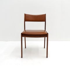 Satz von 8 dänischen modernen, Palisander und Kunstleder, Esszimmerstühle, 1960