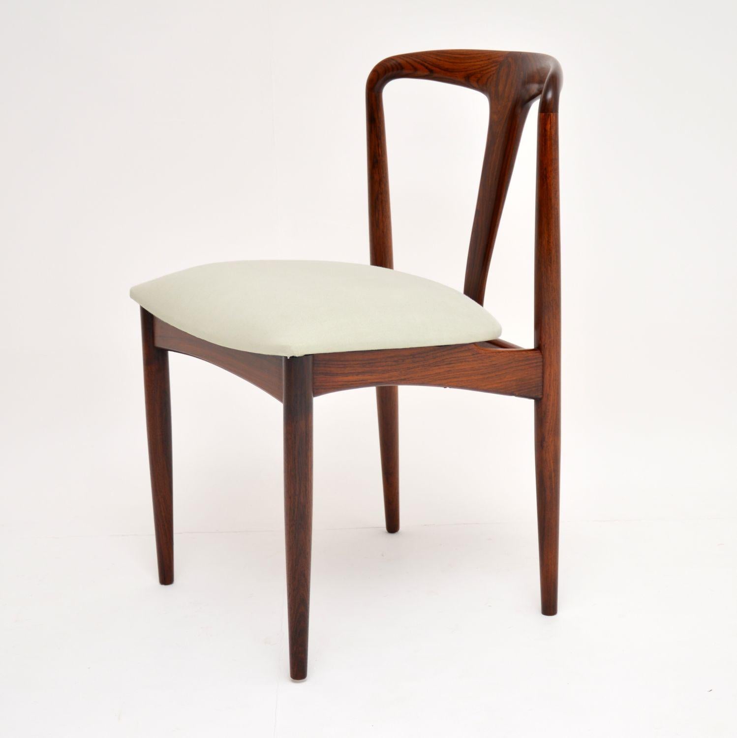 Mid-Century Modern Set of 8 Danish Rosewood Julianne Dining Chairs by Johannes Andersen