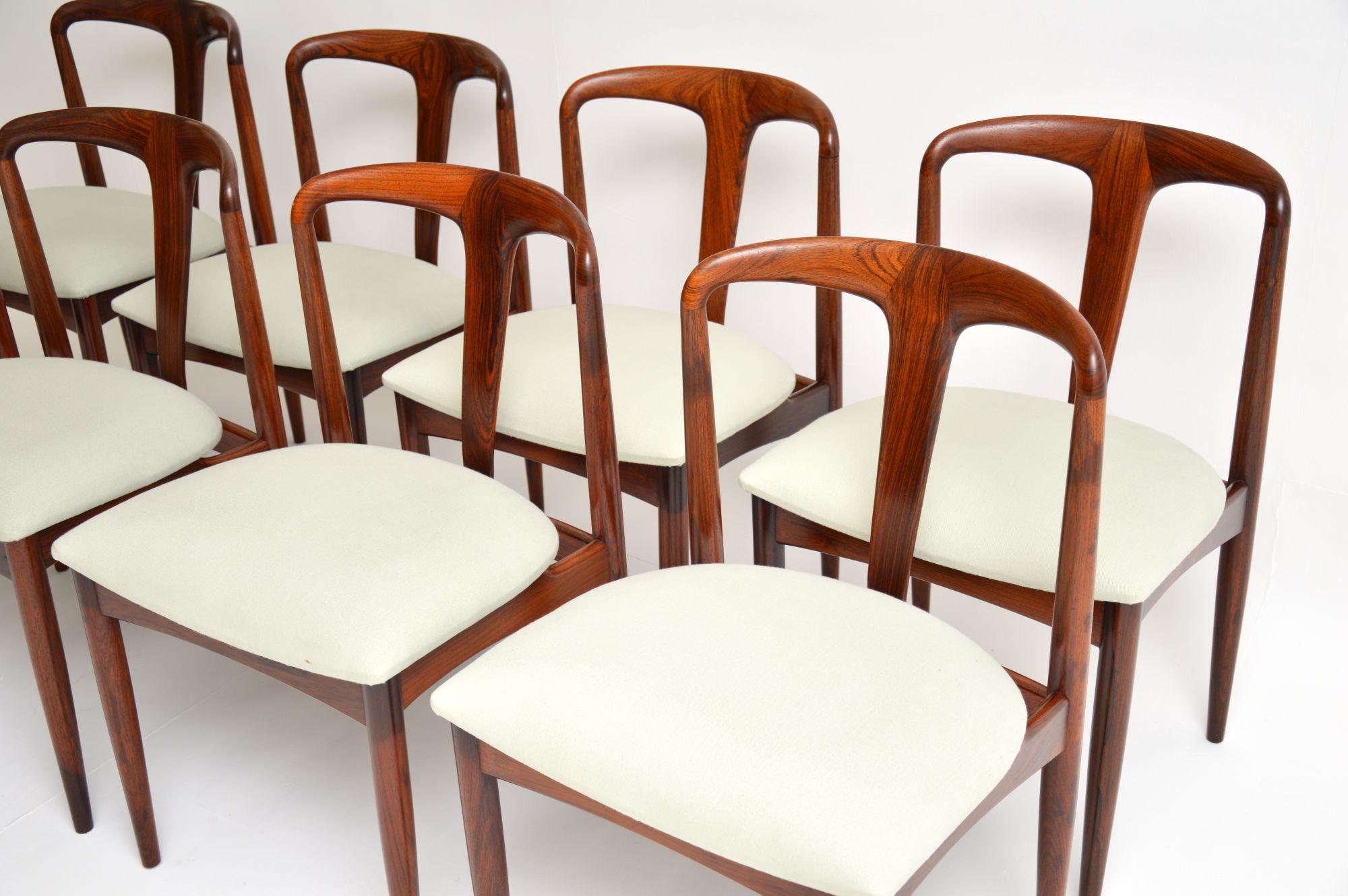 Set of 8 Danish Rosewood Julianne Dining Chairs by Johannes Andersen 1