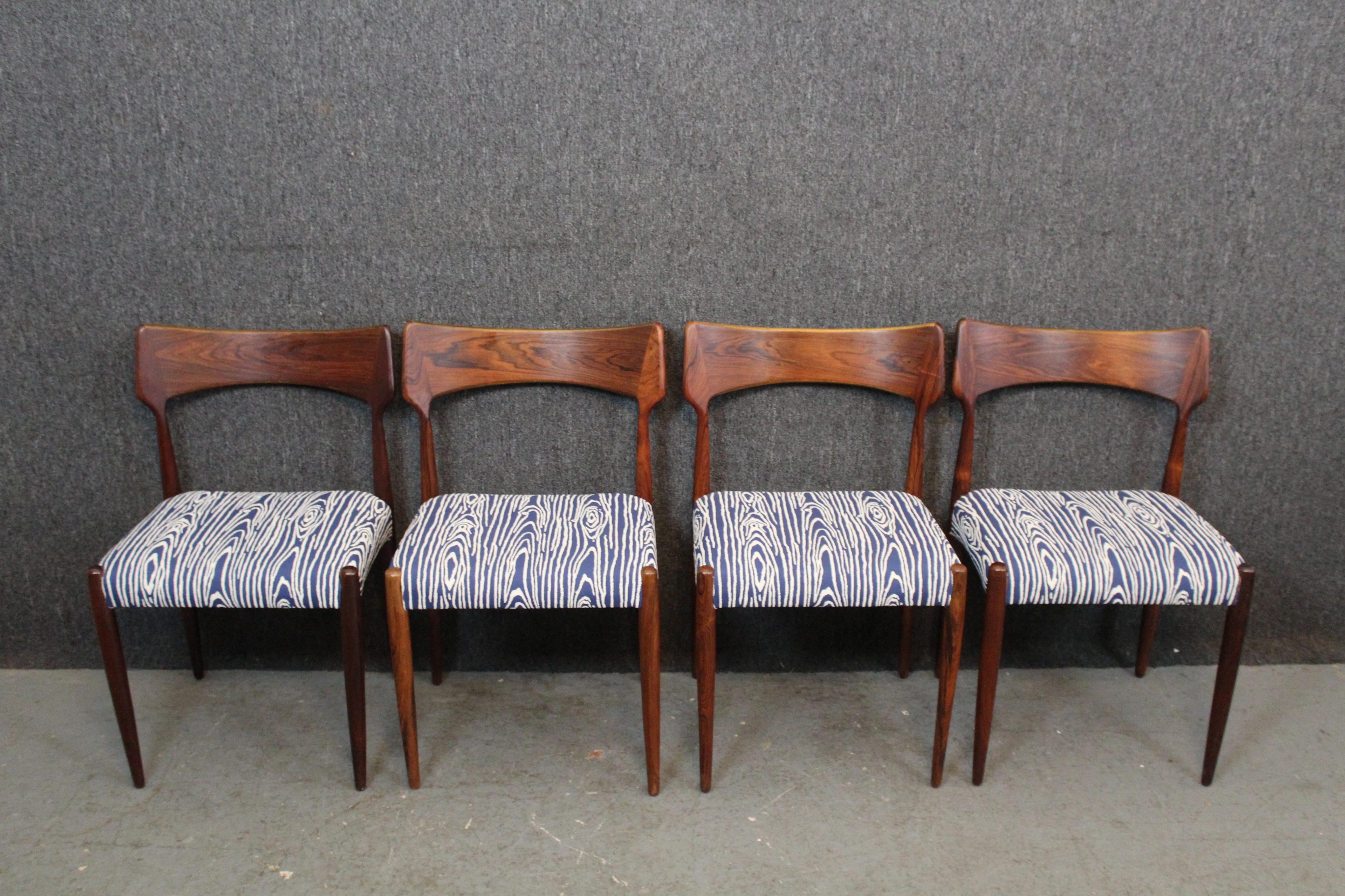 Danois Ensemble de 8 chaises danoises en bois de rose 