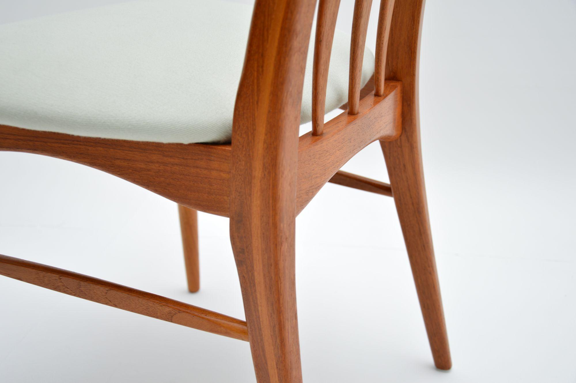 Set of 8 Danish Teak Vintage Dining Chairs by Nil Kofoed 5