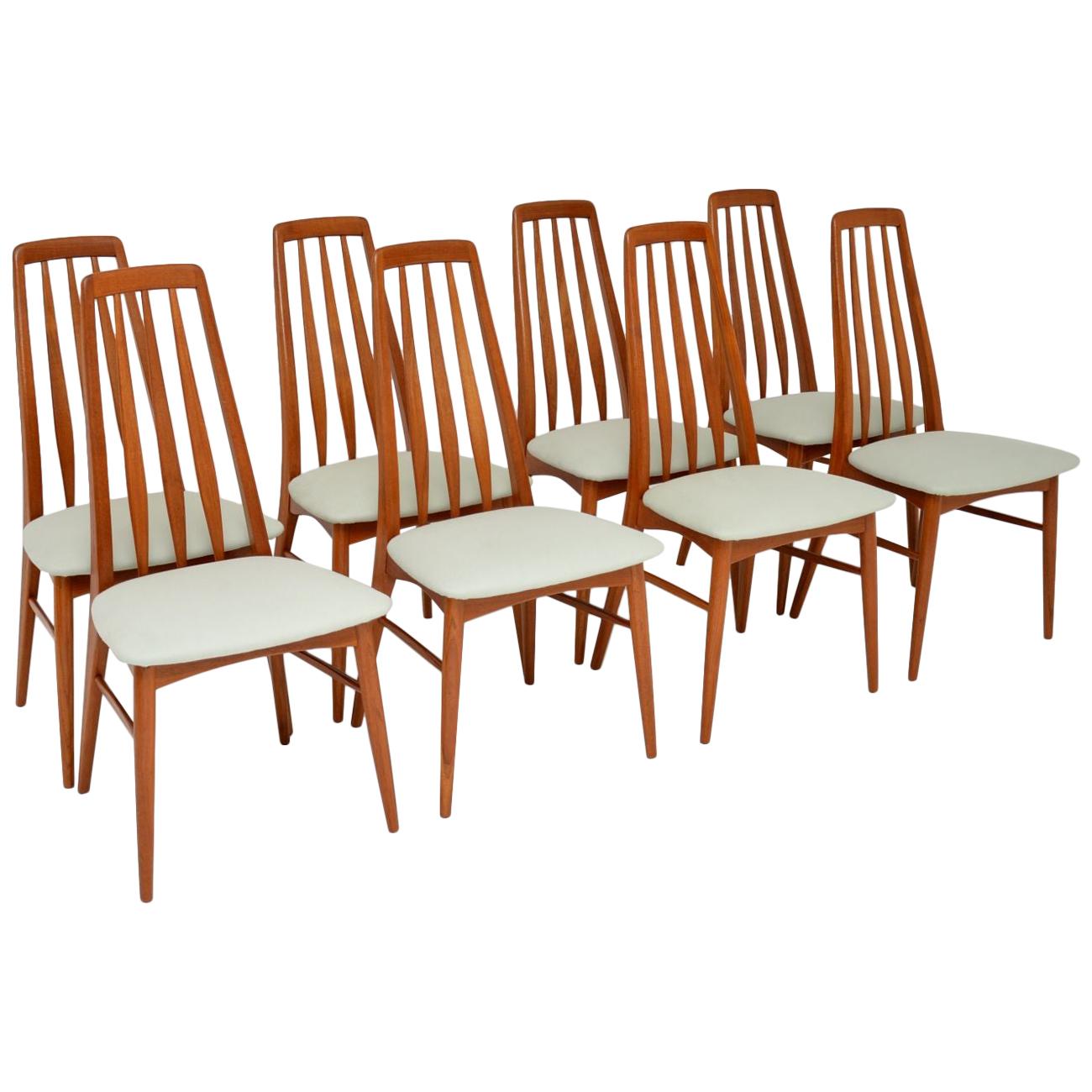 Set of 8 Danish Teak Vintage Dining Chairs by Nil Kofoed