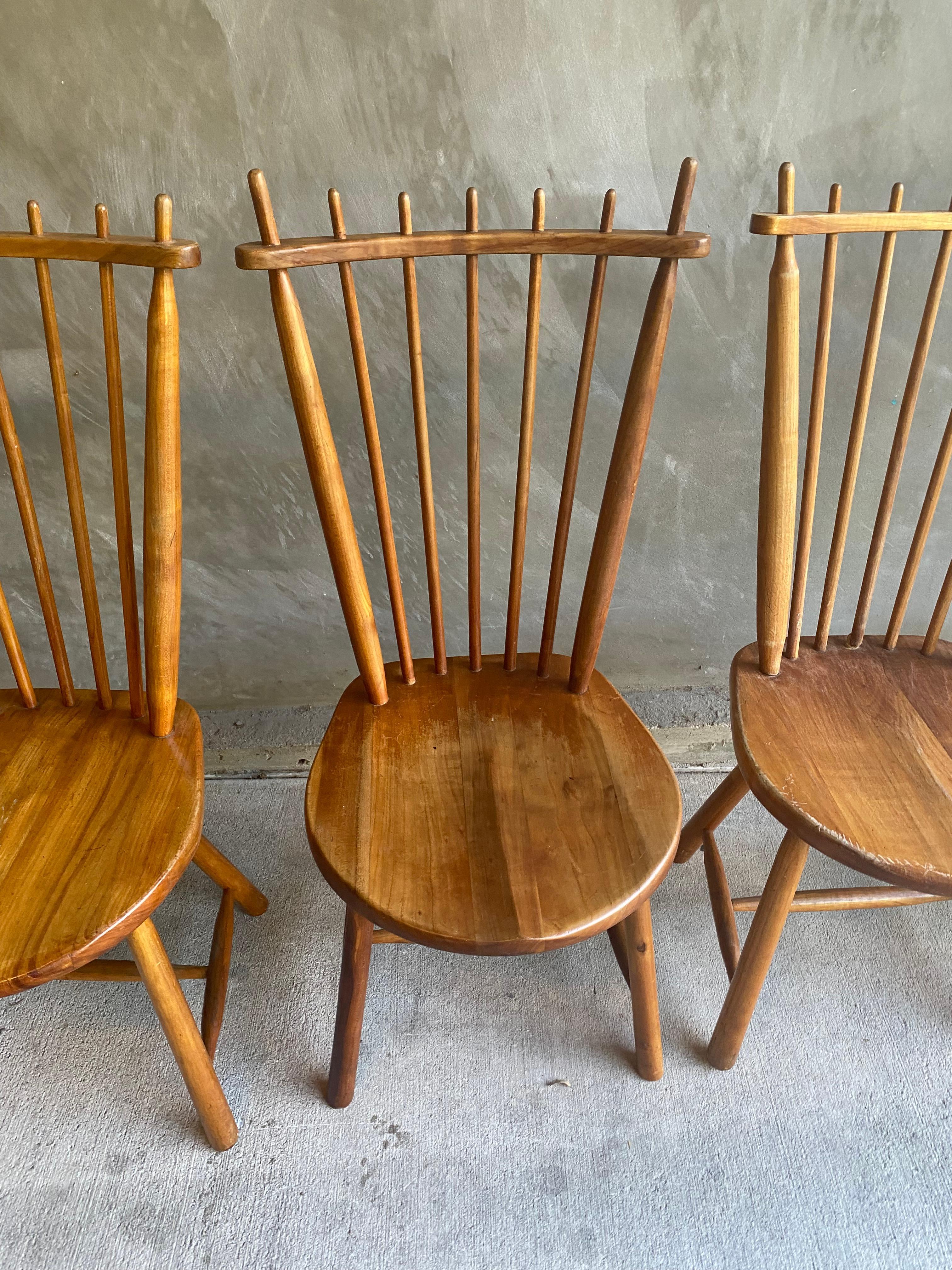 Set of 8 De Ster Gelderland Windsor Dining Chairs, NL, 1960's 8