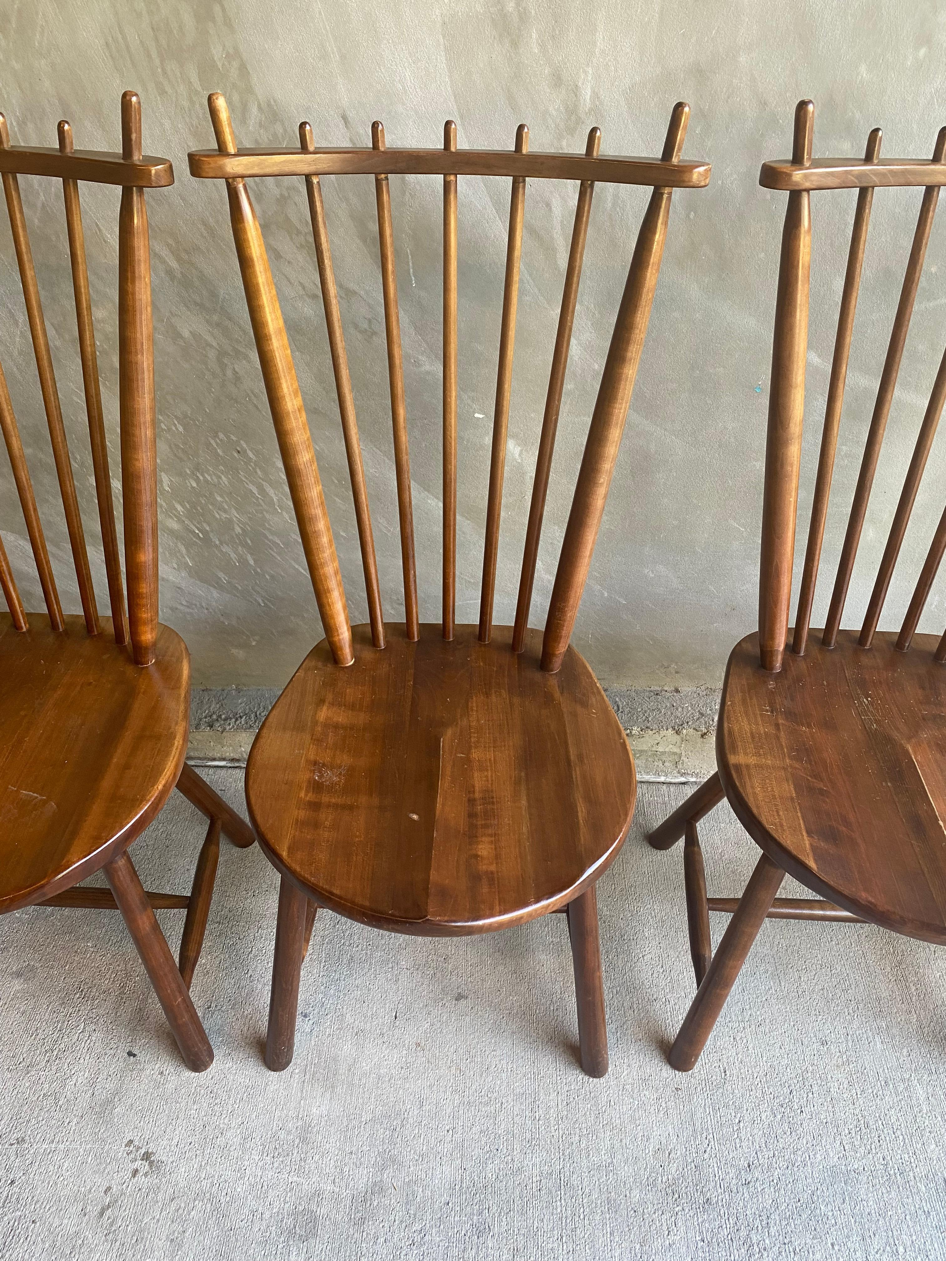 Set of 8 De Ster Gelderland Windsor Dining Chairs, NL, 1960's 1