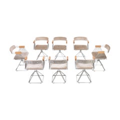 Ensemble de 8 chaises de salle à manger Delta de Rudi Verelst pour Novalux, Belgique 1970