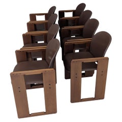 Set of 8 Dialogo Chairs by Afra & Tobia Scarpa for B & B Italia, 1970s