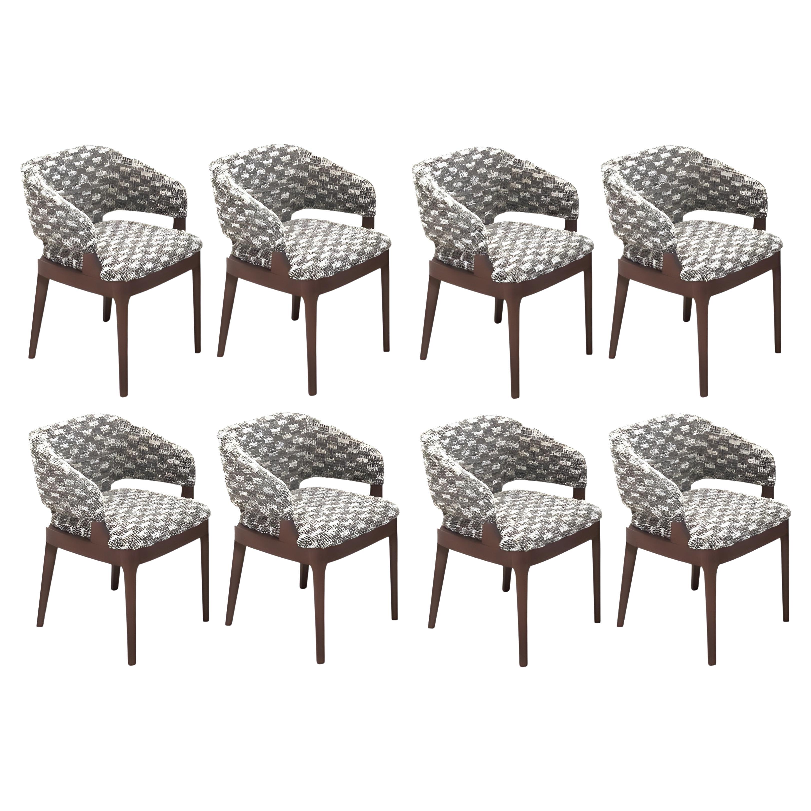 Set di 8 sedie da pranzo con braccioli in offerta COM