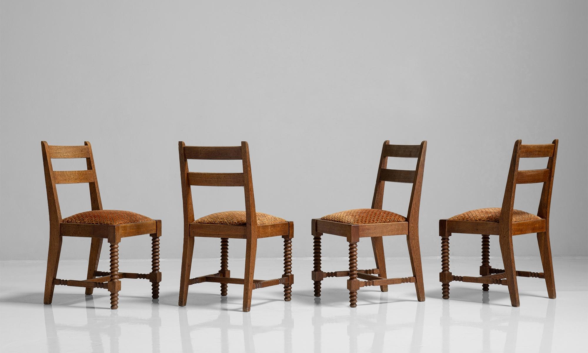 French Set of '8' Dining Chairs Attributed to Charles Dudouyt, France, circa 1930