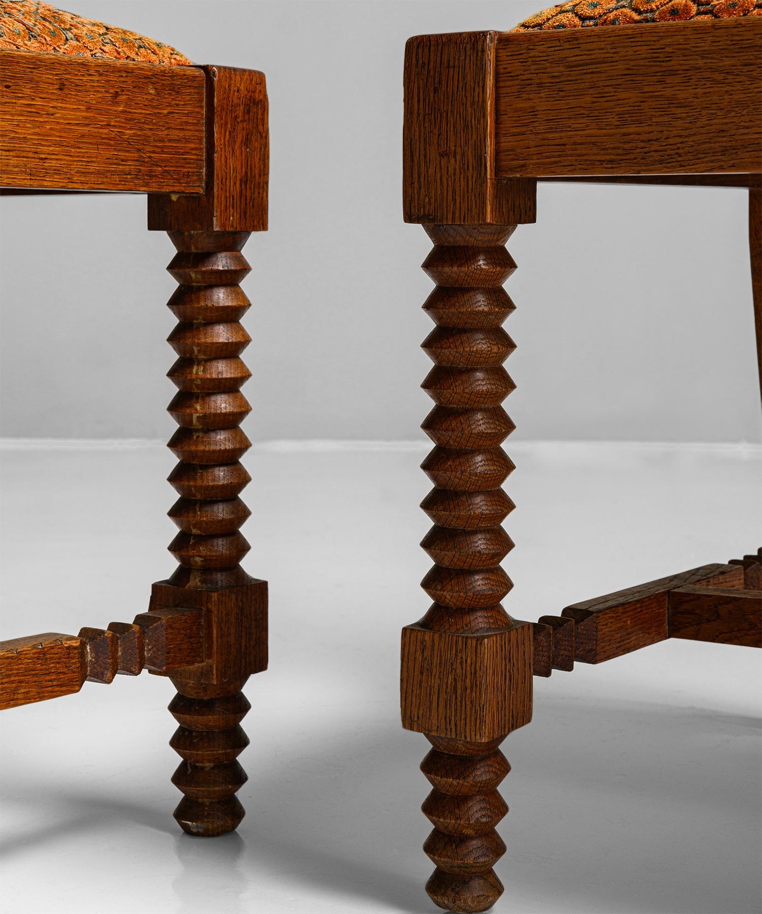 Set of '8' Dining Chairs Attributed to Charles Dudouyt, France, circa 1930 In Good Condition In Culver City, CA