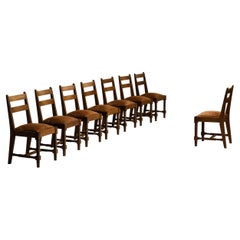 Set of '8' Dining Chairs Attributed to Charles Dudouyt, France, circa 1930