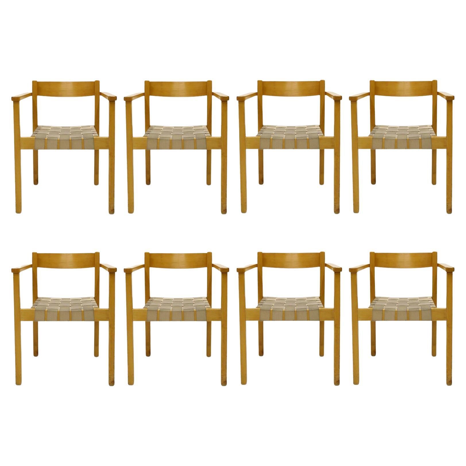 Set of 8 Dining Chairs by Axel Larsson for Balzar Beskow, 1970 For Sale