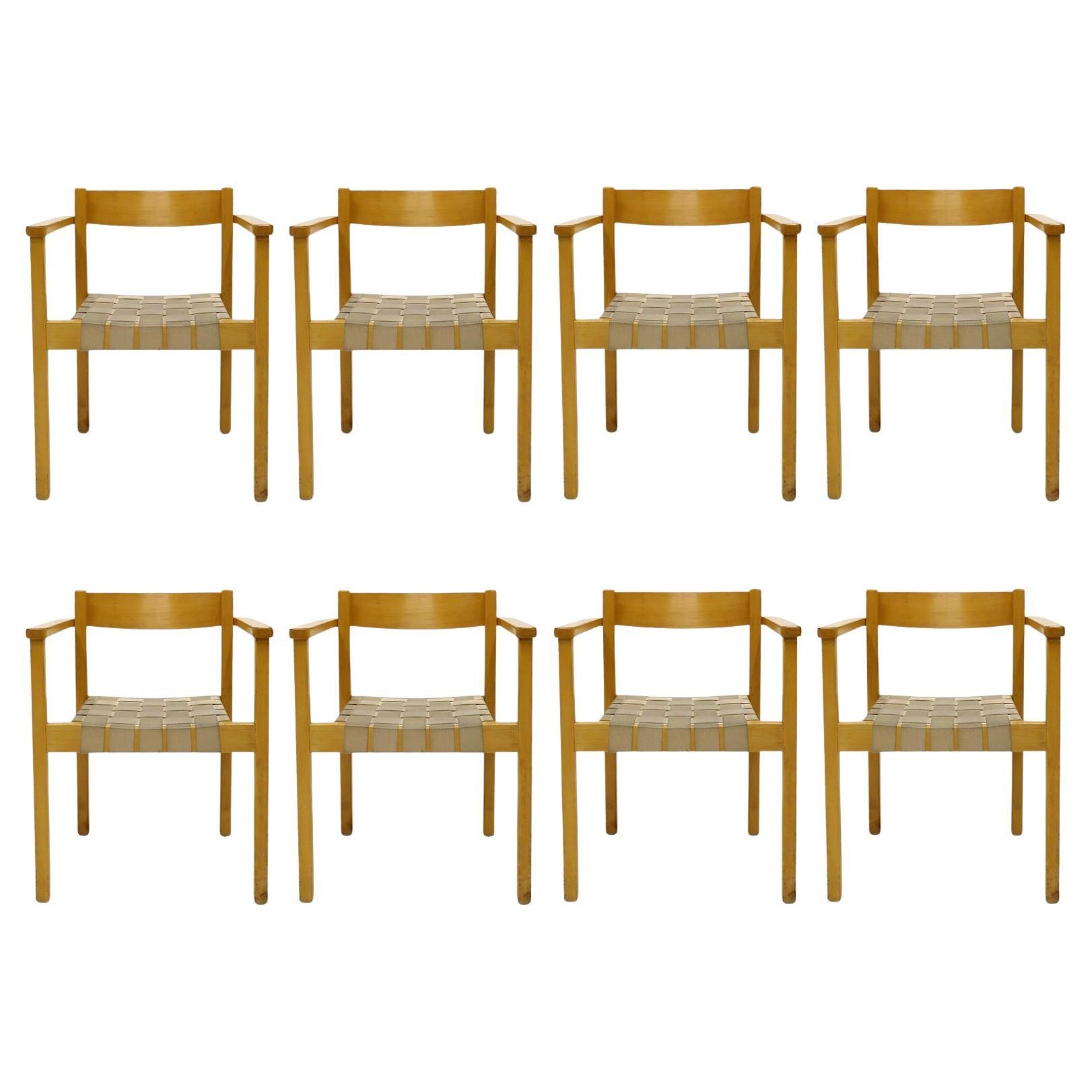 Set of 8 Dining Chairs by Axel Larsson for Balzar Beskow, 1970