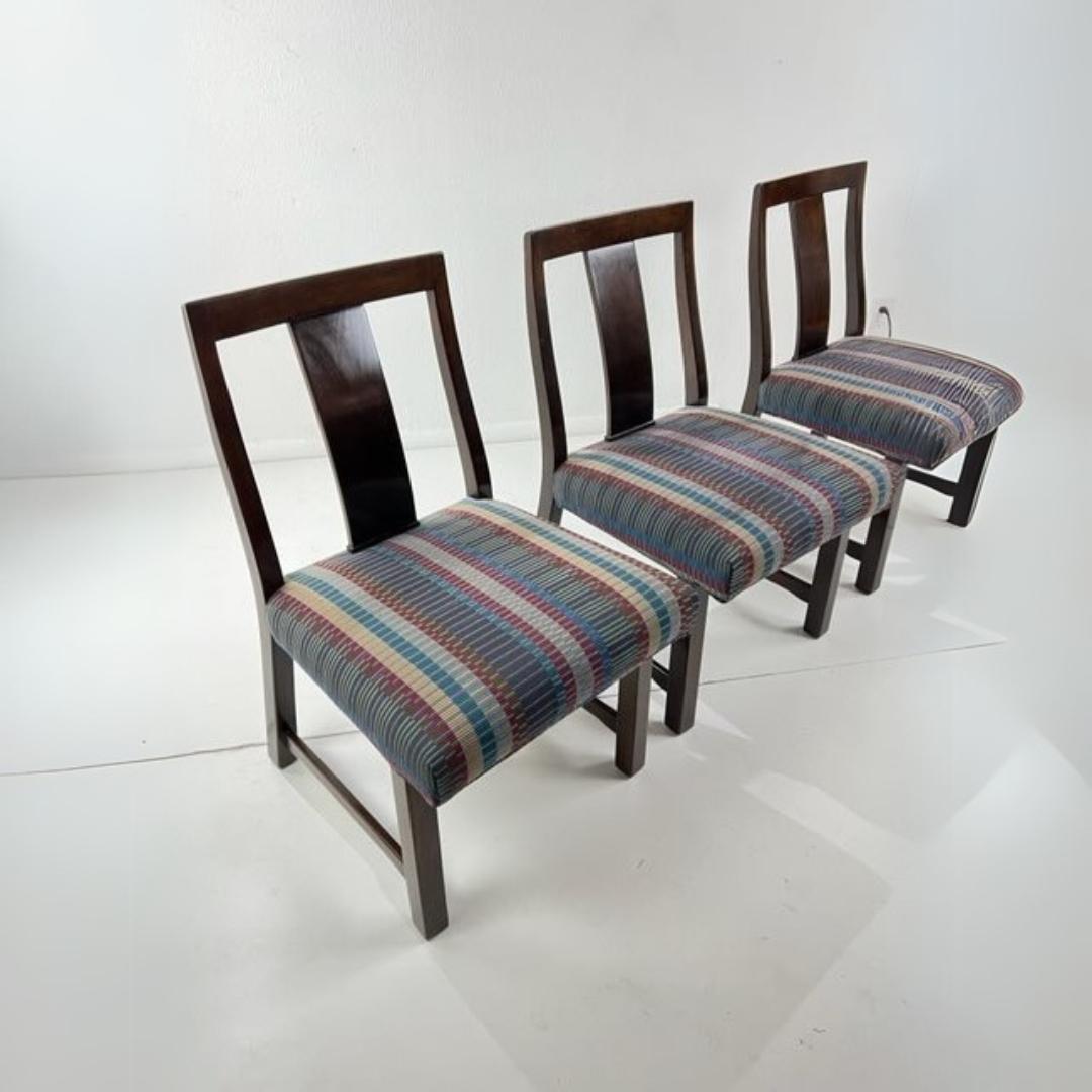 Metà XX secolo Set di 8 sedie da pranzo di Edward Wormley per Dunbar in vendita