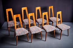 Set of 8 Dining Chairs by Ernst-Martin Dettinger in Cherry Wood