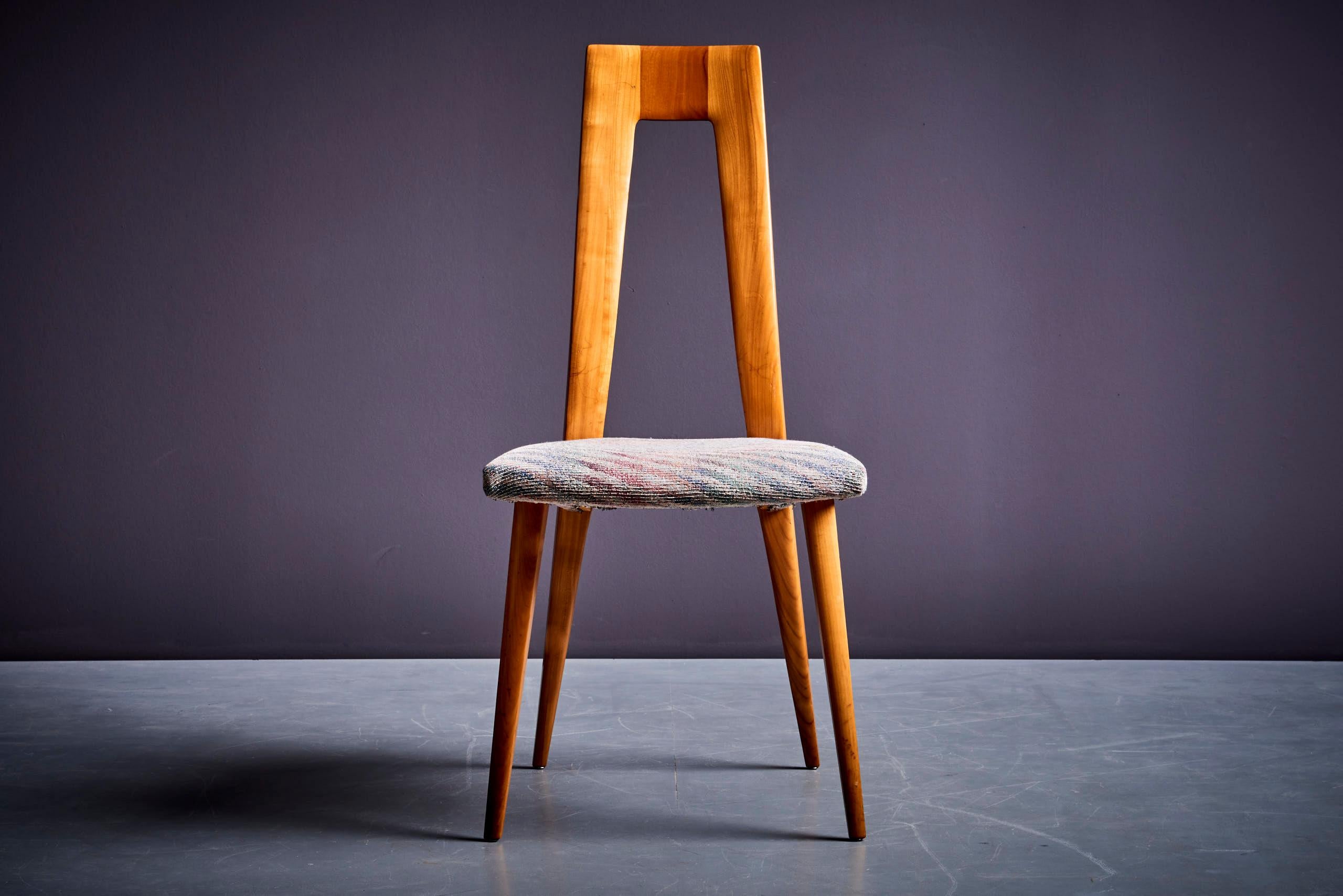Ensemble de 8 chaises de salle à manger Ernst-Martin Dettinger en cerisier Bon état - En vente à Berlin, DE