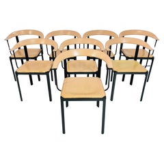 Set di 8 sedie da pranzo di Giancarlo Vegni per Fasem, Italia anni '70