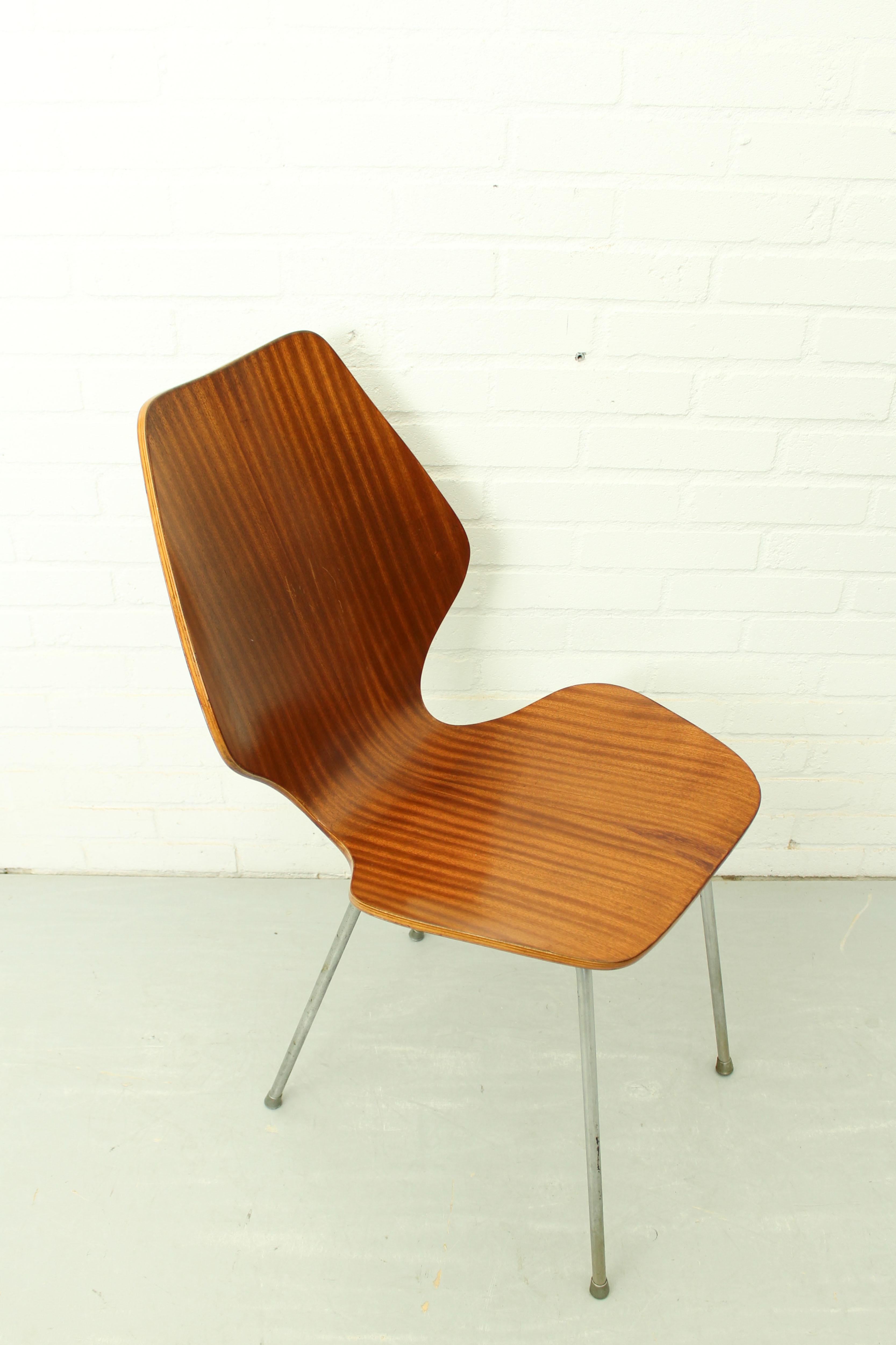 Set of 8 Dining Chairs by Herbert Hirche, Jofy Stalmobler, Denmark, 1950s 9